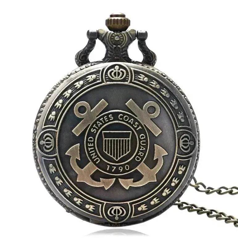 Bronze United States Coast Guard 1790 Theme Pocket Unisex Navy Watch. - EX-STOCK Canada