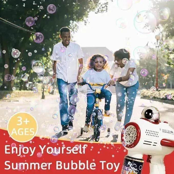 Bubble Gun Machine , Leak Proof Design, Automatic Bubble Blower Maker With Light And Bubble Solution, Summer Outdoor Toys For Birthday Party - EX-STOCK Canada