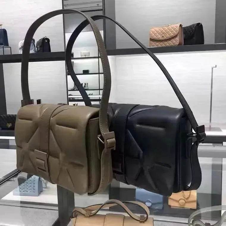 Business Commute Embossed Diamond Stripe Under arm Shoulder Handbag - EX-STOCK Canada