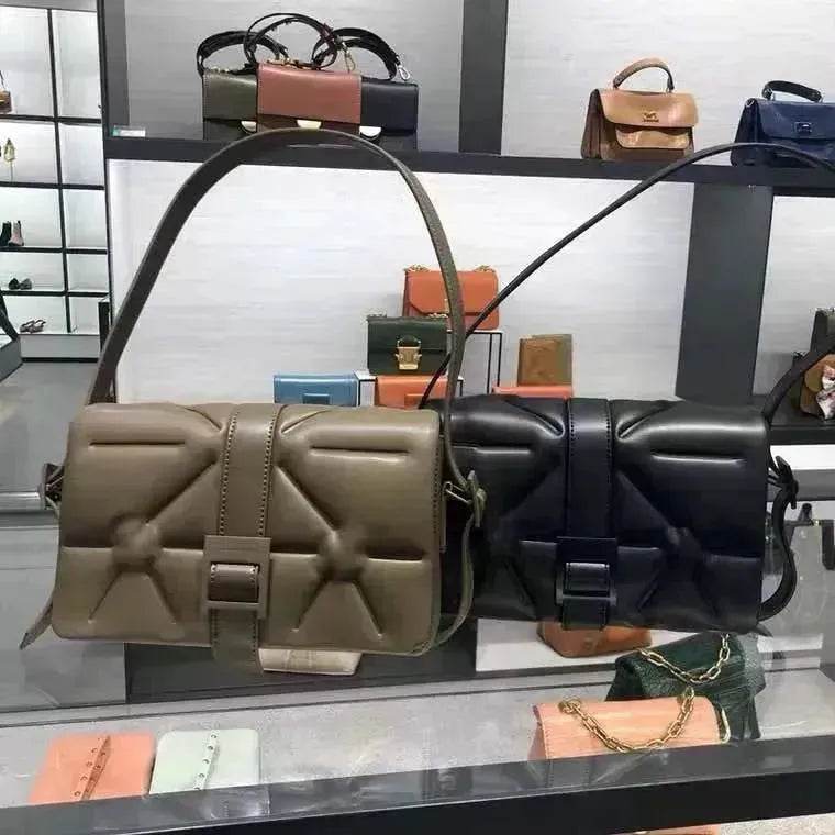 Business Commute Embossed Diamond Stripe Under arm Shoulder Handbag - EX-STOCK Canada