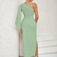 Women's Simple One-shoulder Sleeveless Party Dinner Dress EX-STOCK Canada
