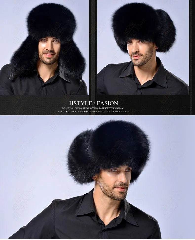 Locomotive Ushanka Men's Winter Thickened Outdoor Cold-proof Earmuffs Hat - EX-STOCK Canada