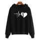 Unisex Heart Print Streetwear Hoodies sweatshirt Pullover Long Sleeve Clothes - EX-STOCK Canada