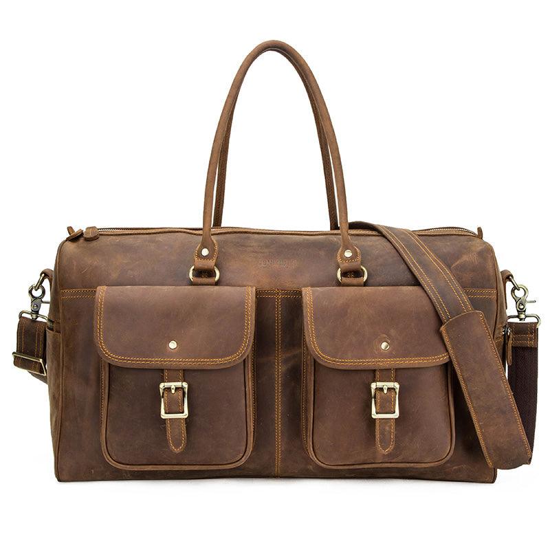 Retro Crazy Horse Rindsleder Reisetasche mit großem Fassungsvermögen | EX-STOCK Canada