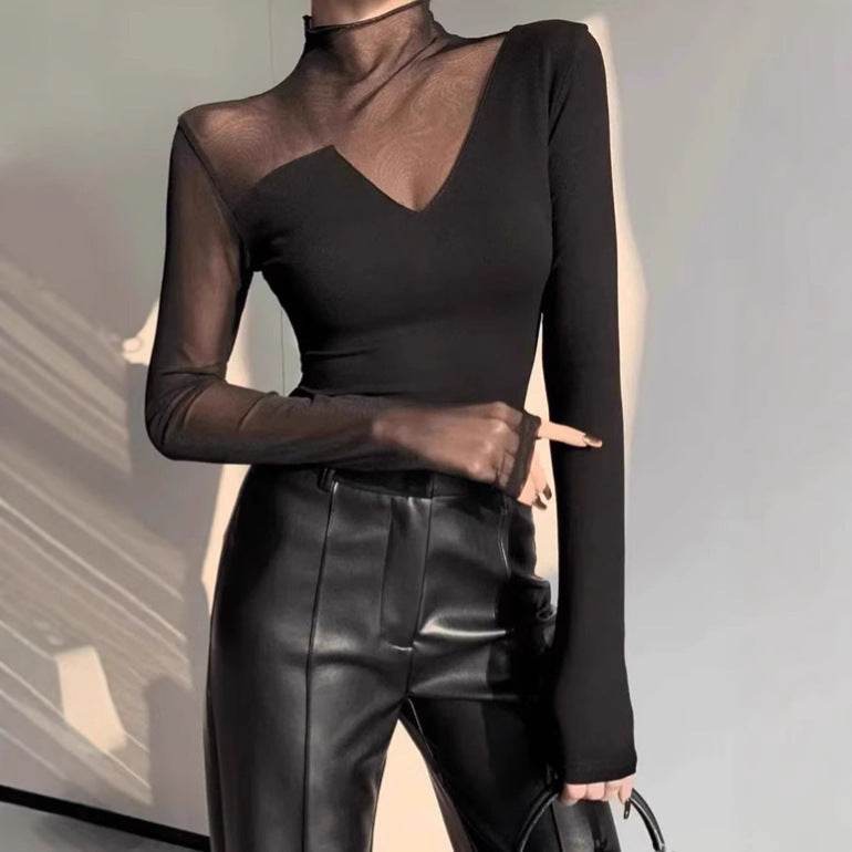 Fashion Chic Slim fit High neck bodycon top for women - EX-STOCK Canada