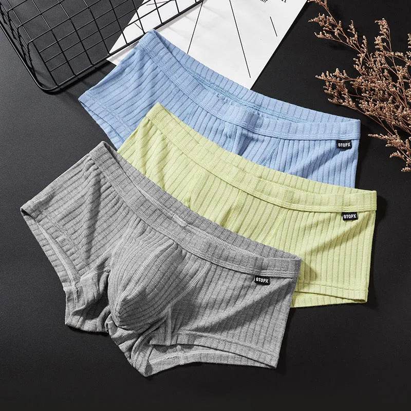 Otopx Men's Low Waist Boxer Briefs with Pouch Breathable Underwear - EX-STOCK Canada