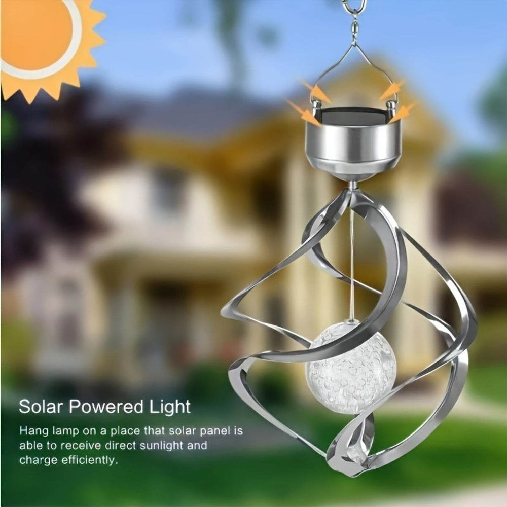 Wind Spinner Solar Light, LED Wind Chimes, Outdoor Decor Changing Color Ball Wind Chimes Solar Hanging Lantern For Home Garden Outdoor Decoration - EX-STOCK Canada