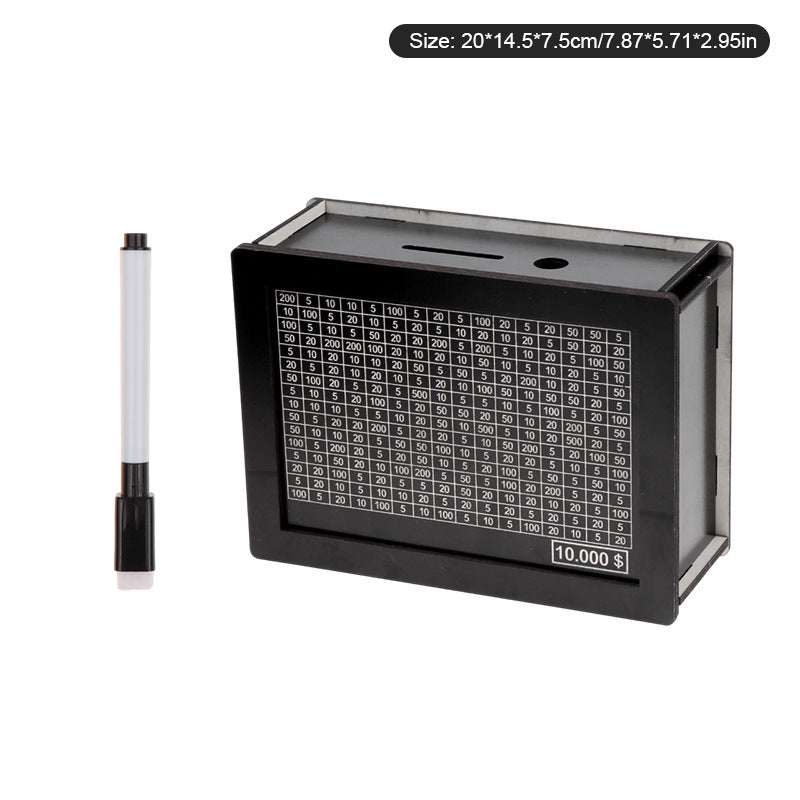 Black money counting machine with a pen on a white background