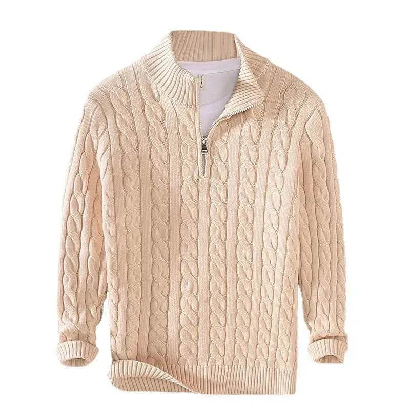 Winter Half Zip Knitted Pullover Sweater for Men - EX-STOCK Canada