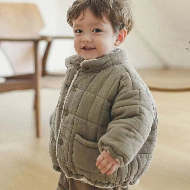 Winter Infant Fleece-lined Long Sleeve Cotton Coat - EX-STOCK Canada