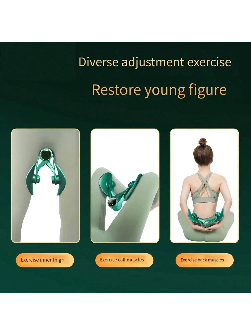 Thigh Master,Inner Thigh Exerciser,Thigh Exerciser Equipment,Pelvic Floor Exercise Devices, Kegel Exerciser For Women With Resistance Band - 3 Strength Levels And LED Counting Display - EX-STOCK Canada