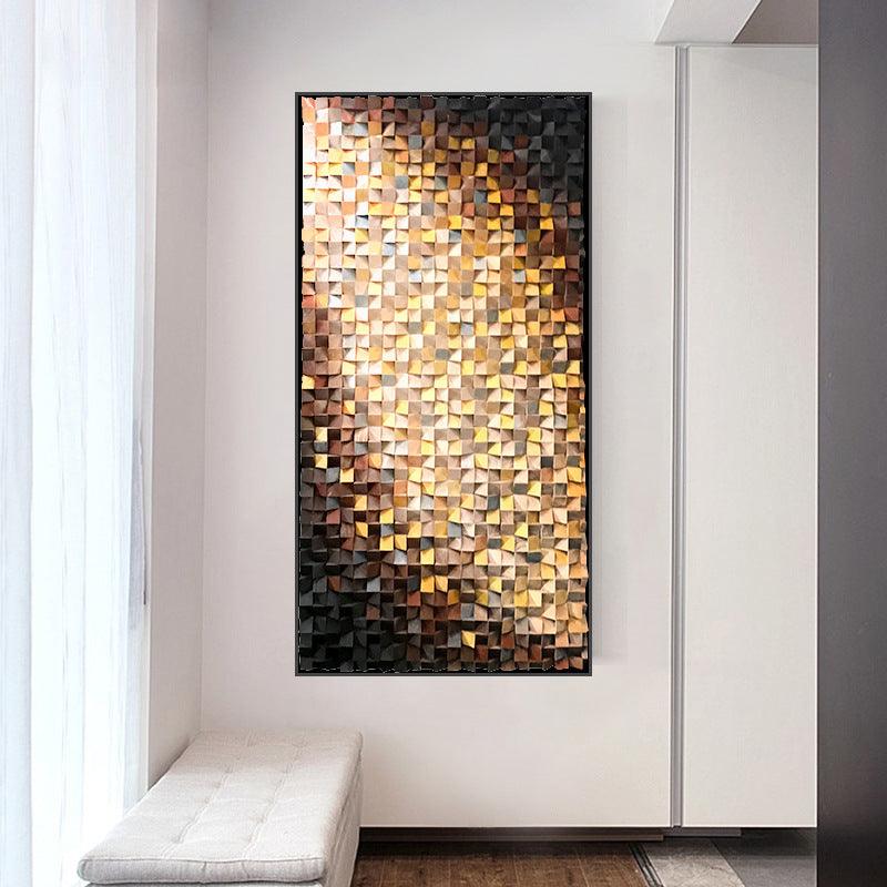 Pintura tridimensional de madera Mural de arte en mosaico hecho a mano