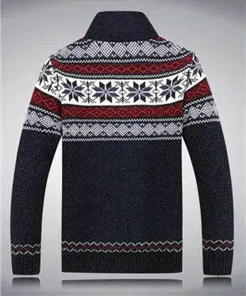 Men's Sweater Warm Velvet Sweatercoat Winter Wool Cardigan Male Casual Thicken Warm Fleece Christmas Sweater For Man - EX-STOCK Canada