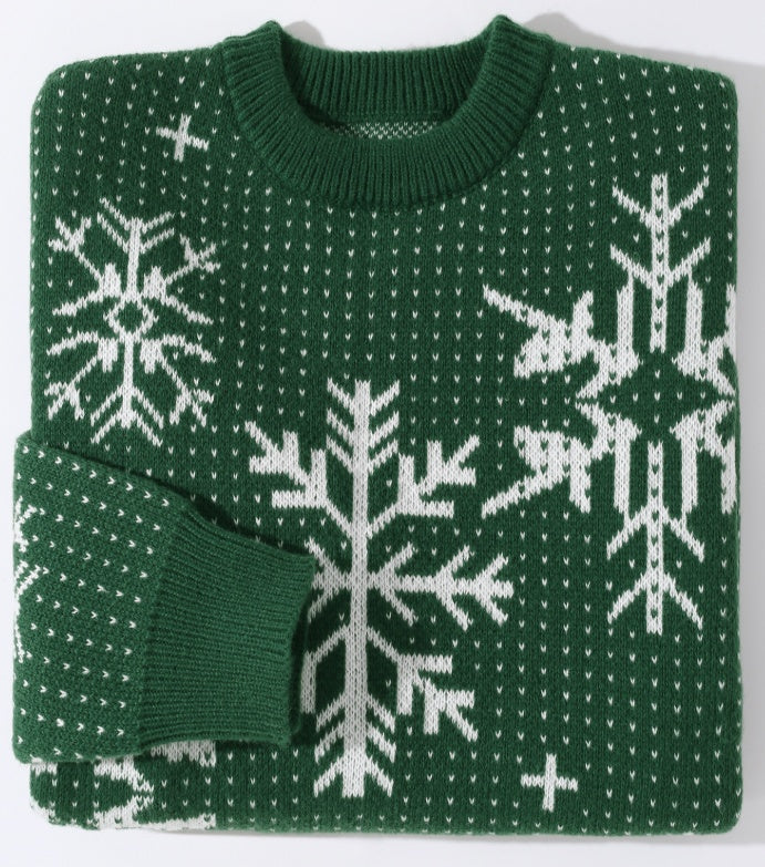 Autumn And Winter Round Neck Christmas Print Sweater | EX-STOCK product gallery photo 2