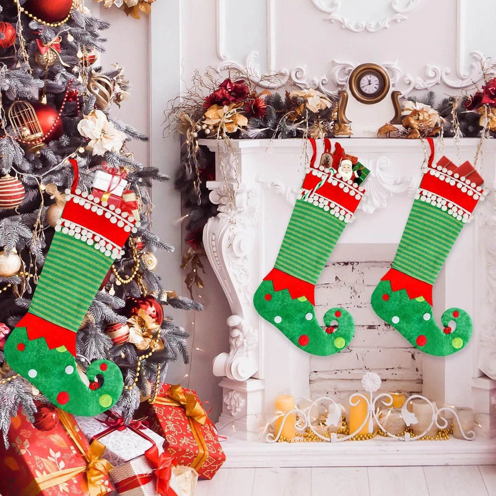 Fashion Simple Christmas Stockings Christmas Elf Decoration - EX-STOCK Canada