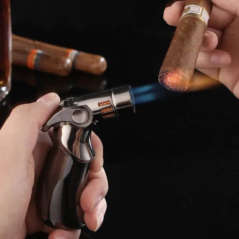 Metal Windproof Blue flame Butane Torch Lighter Cigar Lighter - EX-STOCK Canada