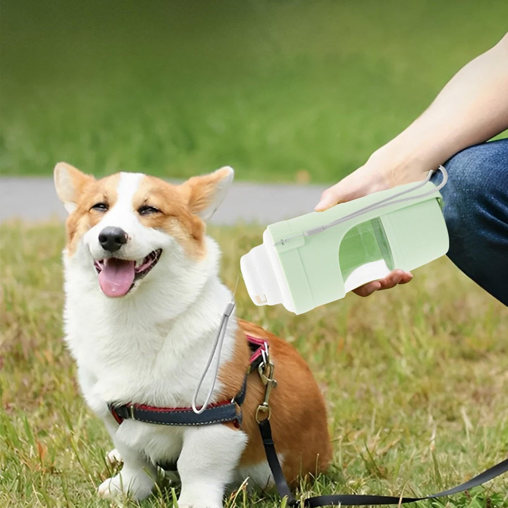 2 In 1 Travel Dog Water Bottle Pet Water Dispenser Feeder Drinking Feeder Dog Outing Water Feeder Pets Outdoor Portable Cup Pet Products EX-STOCK Canada