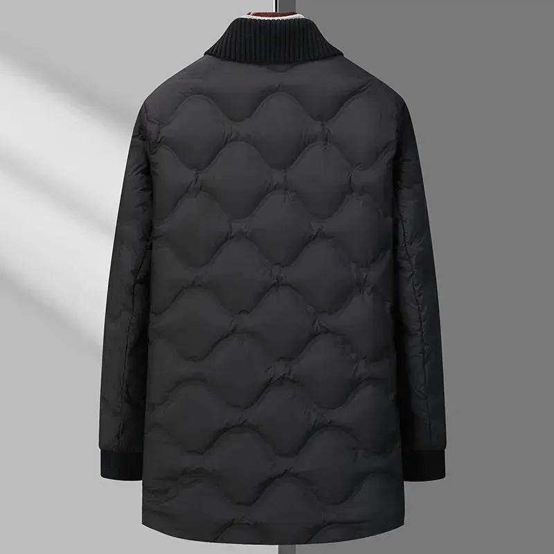 Light Luxury Men's Mid-length Down Jacket Dad Wear Winter jacket - EX-STOCK Canada