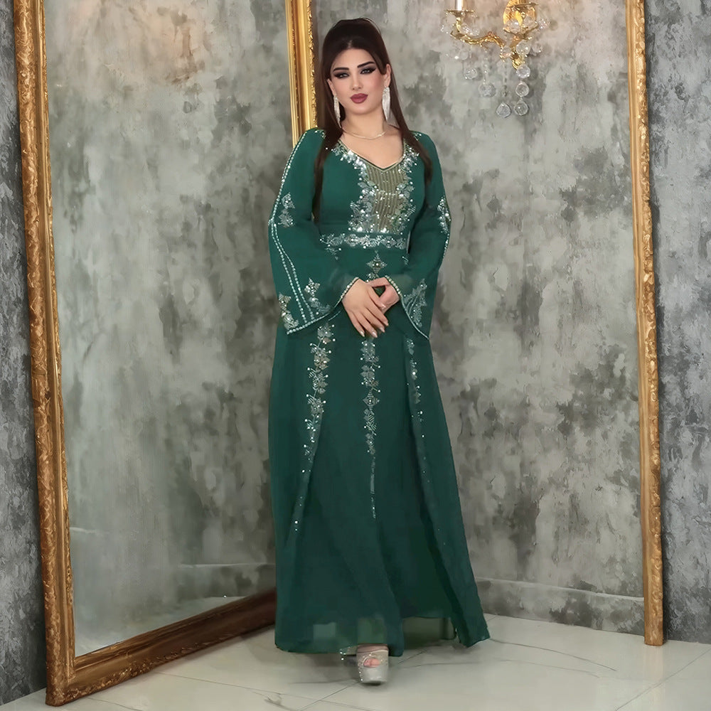 sachin and babi light blue dress Elegant Heavy Industry Muslim Dress