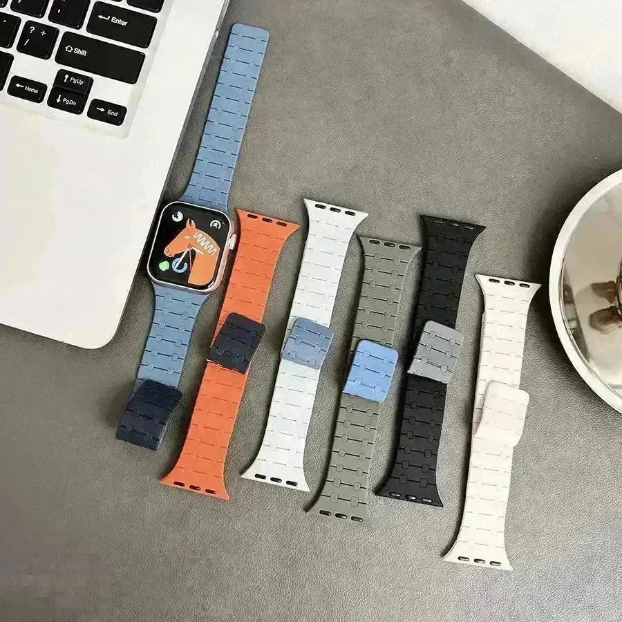 Innovative Magnetic Silicone Watch Strap for iwatch - EX-STOCK CANADA