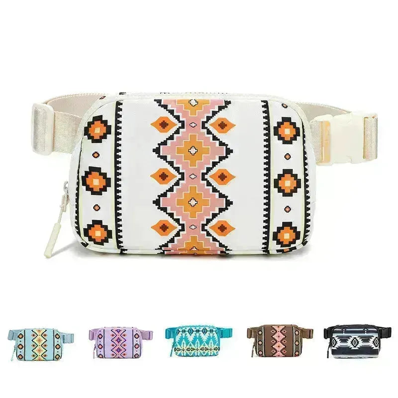 Nuova borsa per la vita da stampa bohémien con spalla regolabile con spalla di moda casual da corsa da corsa per donne per donne