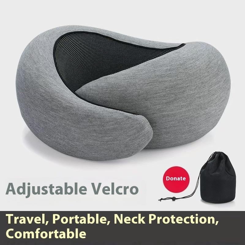 Soft Memory Foam Travel Neck Pillow U Shape Adjustable Support Comfortably Sleeping On Plane Car Office Noon Break - EX-STOCK Canada
