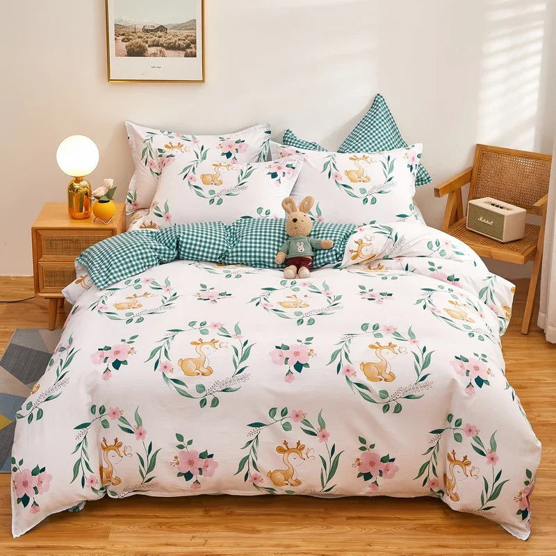 Cotton Duvet Cover One-piece Wholesale Pure Single Double Student Dormitory Bed Sheet Four-piece Set EX-STOCK Canada