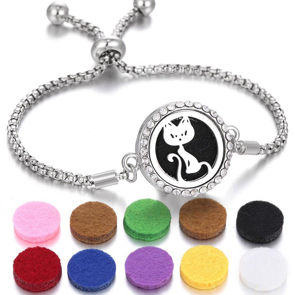 Bracelet d'aromathérapie kaléidoscope 2024 Nouveau Parfum Diffuseur d'huile essentielle Médaillon Bracelet Charms Bijoux diffuseur d'arôme pour femmes - EX-STOCK Canada