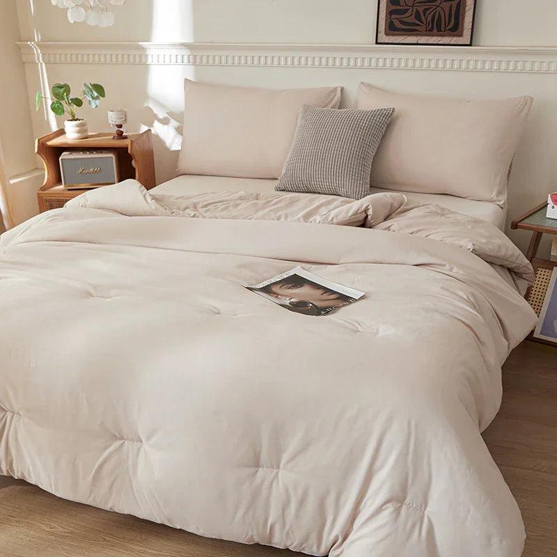 Amazon Temu Cross-border Synthetic Quilt Four Seasons Duvet Insert Washed Cotton Brushed Duvet Insert Factory Foreign Trade Wholesale EX-STOCK Canada