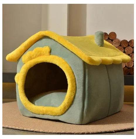 Foldable Dog House Pet Cat Bed Winter Dog Villa Sleep Kennel Removable Nest Warm Enclosed Cave Sofa Pets Supplies - EX-STOCK Canada