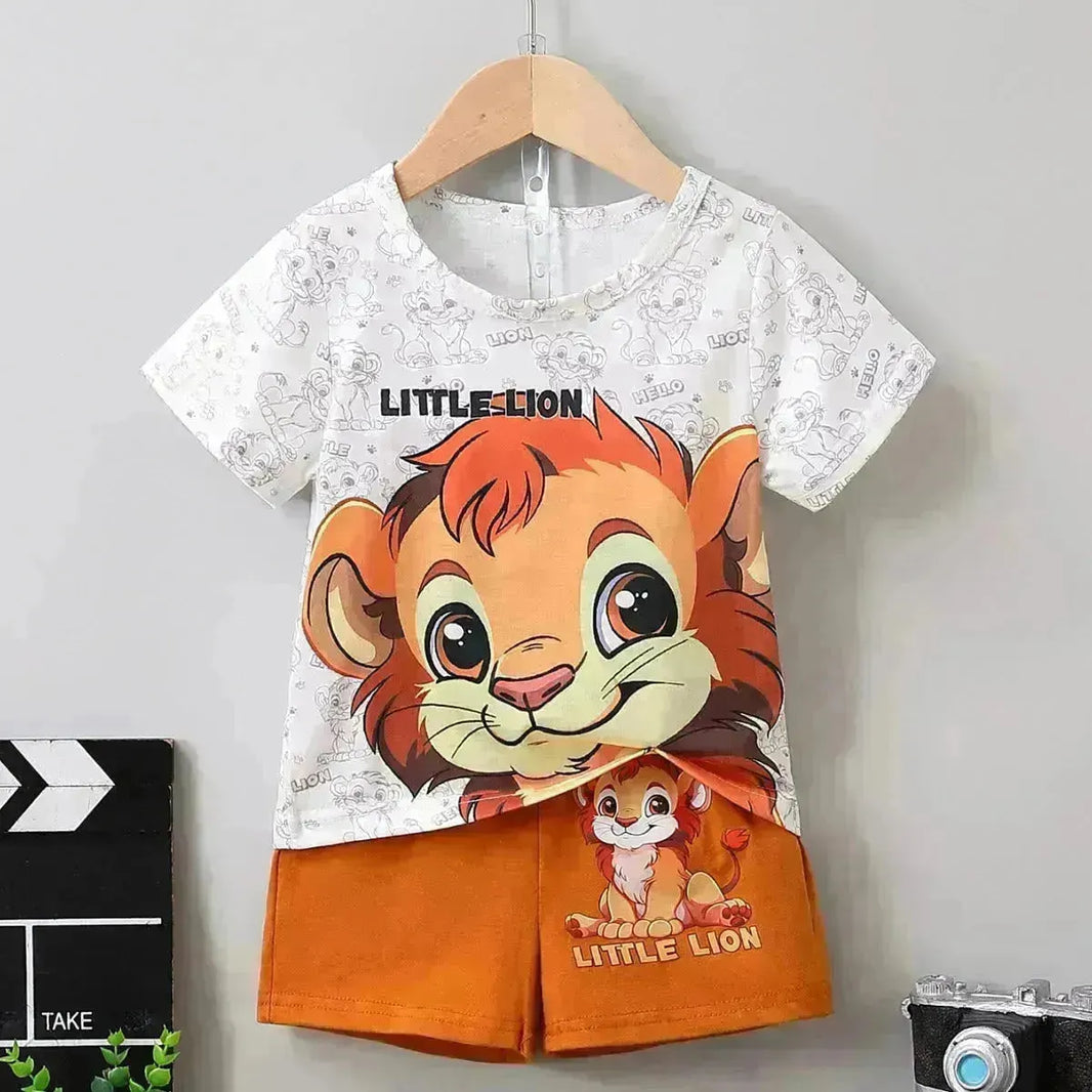 Abbigliamento per bambini cartoni animati corti a due pezzi set per ragazzi