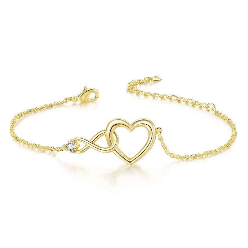 Heart-shape Bracelet Fashion Jewelry Versatile Love Bracelet Gift For Girlfriend Valentine's Day - EX-STOCK Canada