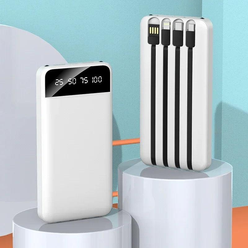 Charge rapide avec batterie externe câble 20000 MA grande capacité d'alimentation mobileEX-STOCK Canada