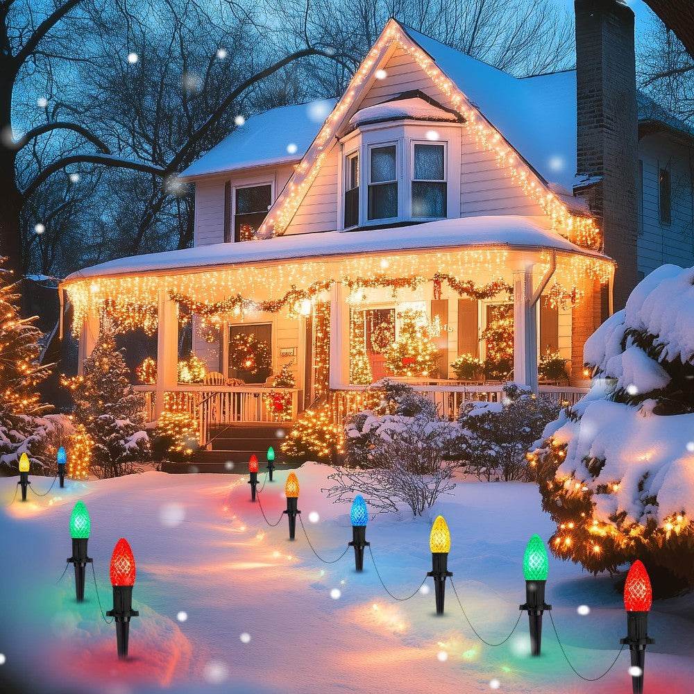 Christmas Solar C9 Strawberry Floor Plug Multicolored Rope String Lights 20pcs - EX-STOCK Canada