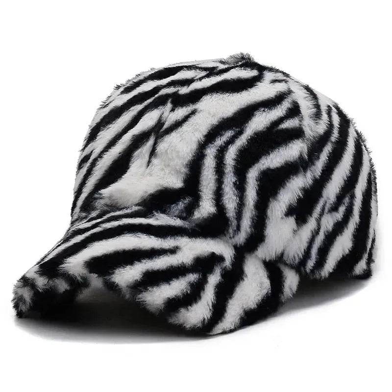 Fashion Leopard Fleece Baseball All-matching Peaked Cap - EX-STOCK Canada