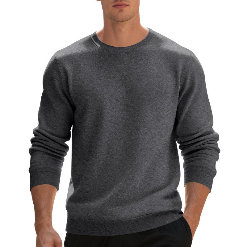 Fleece-lined Crew Neck Sweater Male Loose Casual Top EX-STOCK Canada