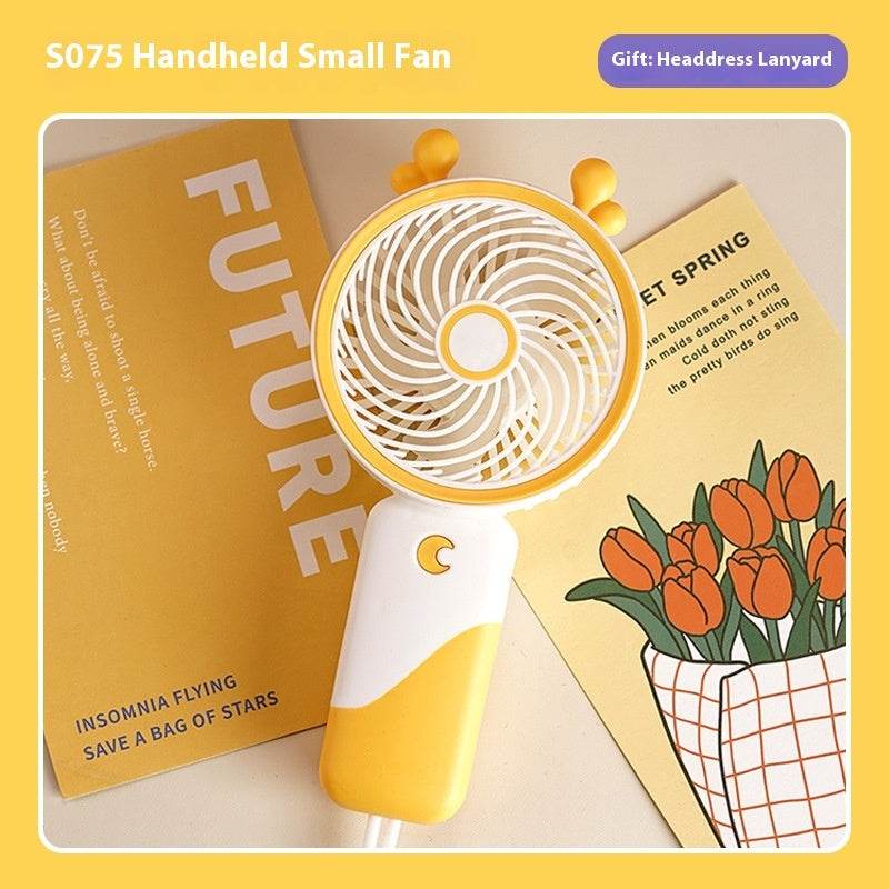 Small Handheld Fan Desktop Cartoon Mini Electric Usb Student Portable Gift - EX-STOCK Canada