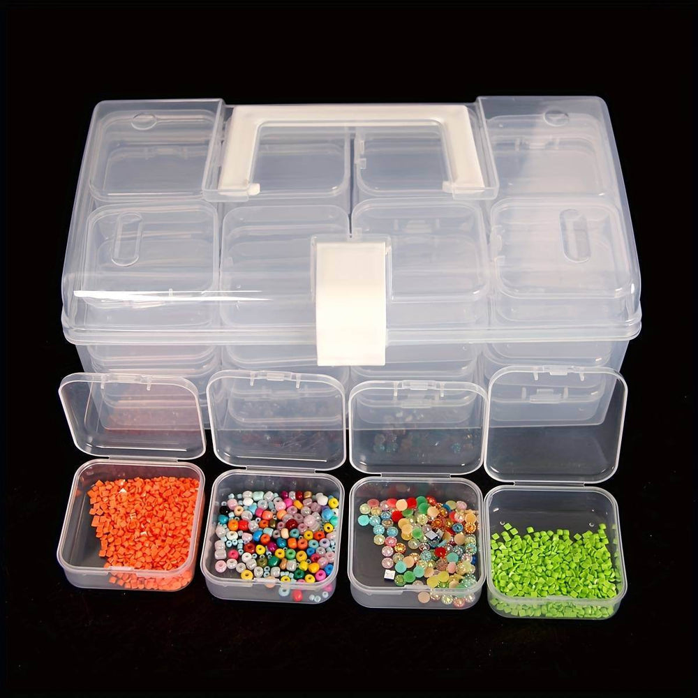 32-grid Transparent Plastic Storage Box Large Capacity Portable - EX-STOCK Canada