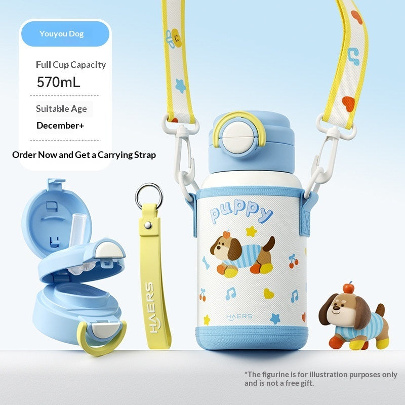 Kids Cute Cartoon Insulated Thermos Water Bottle – 316 Stainless Steel, 570/580ml | 10 Designs