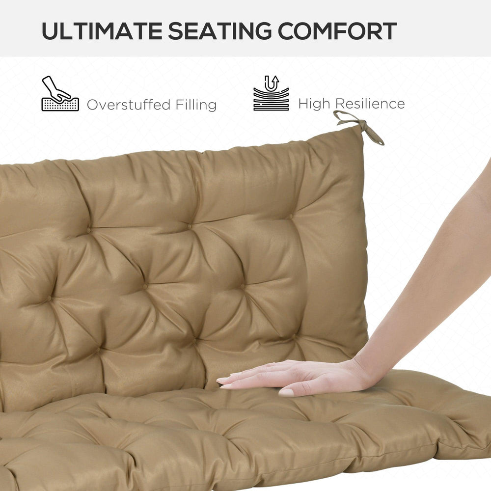 59" x 38" getuftetes Bankkissen für Gartenmöbel, Ersatz für 3-Sitzer Schaukelstuhl, Terrassen-Sofa/Couch, KhakiEX-STOCK Canada