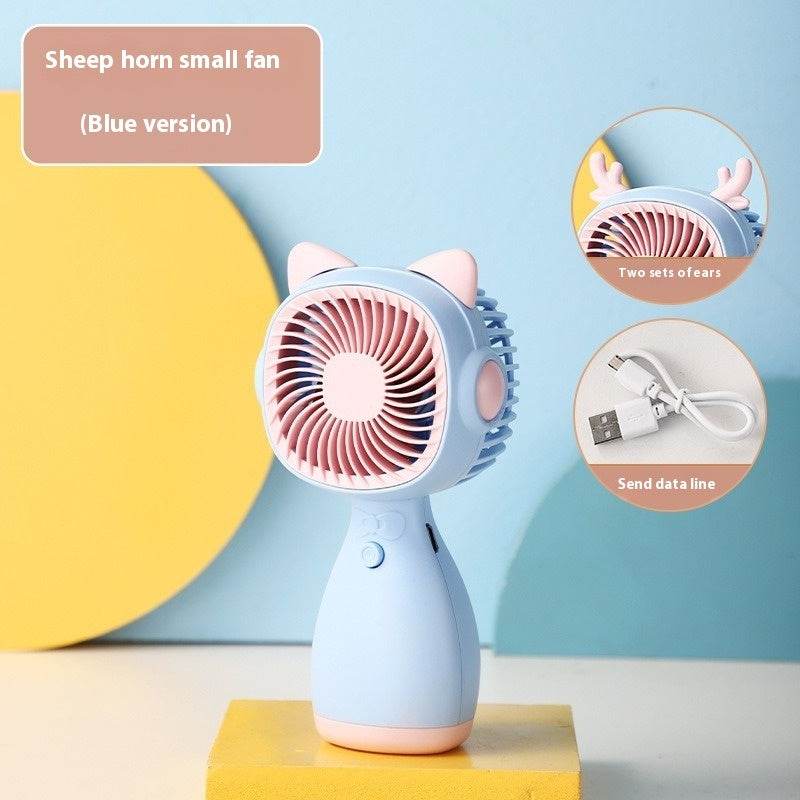 Small Handheld Fan Desktop Cartoon Mini Electric Usb Student Portable Gift - EX-STOCK Canada