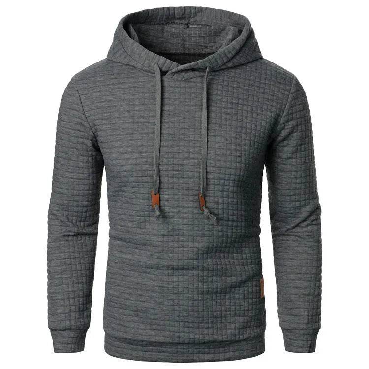 Men's Jacquard Sweatshirt Long-sleeved Hoodie Warm Color Sports Pullover Top - EX-STOCK Canada