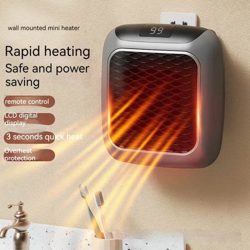 Remote Control Mini Fan Room House Space Heater Warm Artifact - EX-STOCK Canada