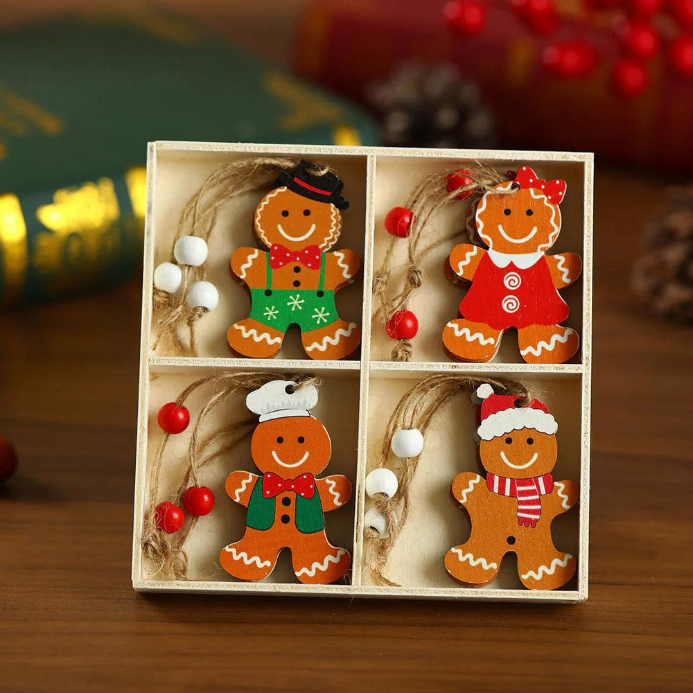 12 PCs Faceless Old Man Christmas Wooden Pendant Boxed Christmas Tree EX-STOCK Canada