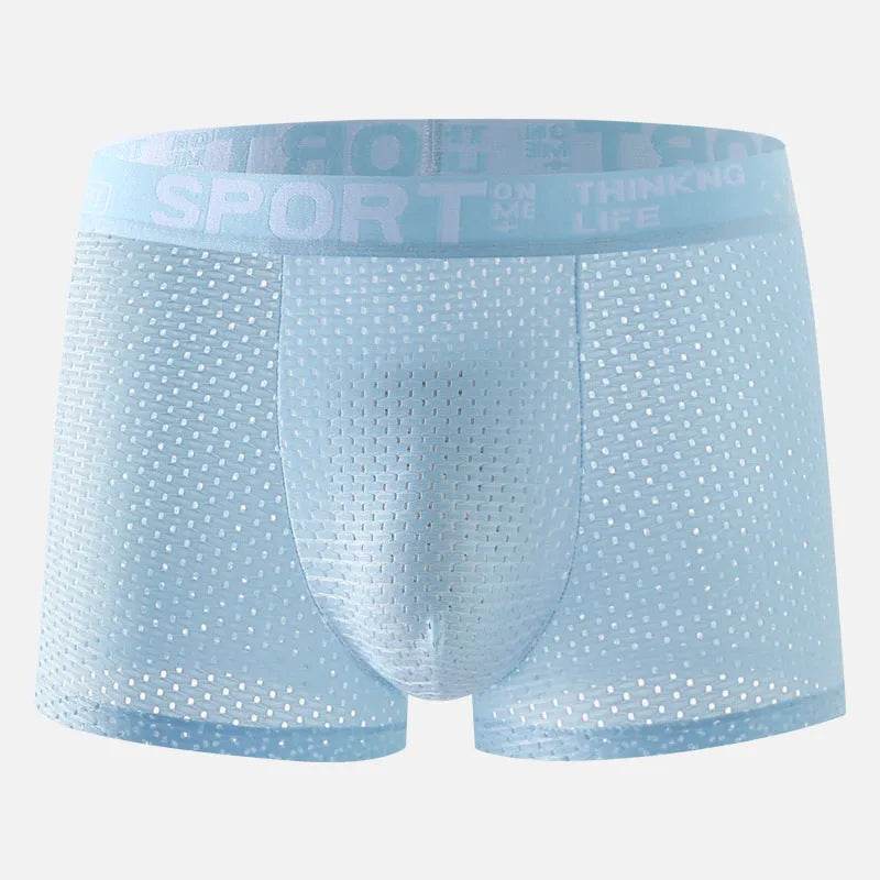 Men's Underwear Mid Waist Mesh Ice Silk Mesh SPORT Boxer Brief - EX-STOCK Canada