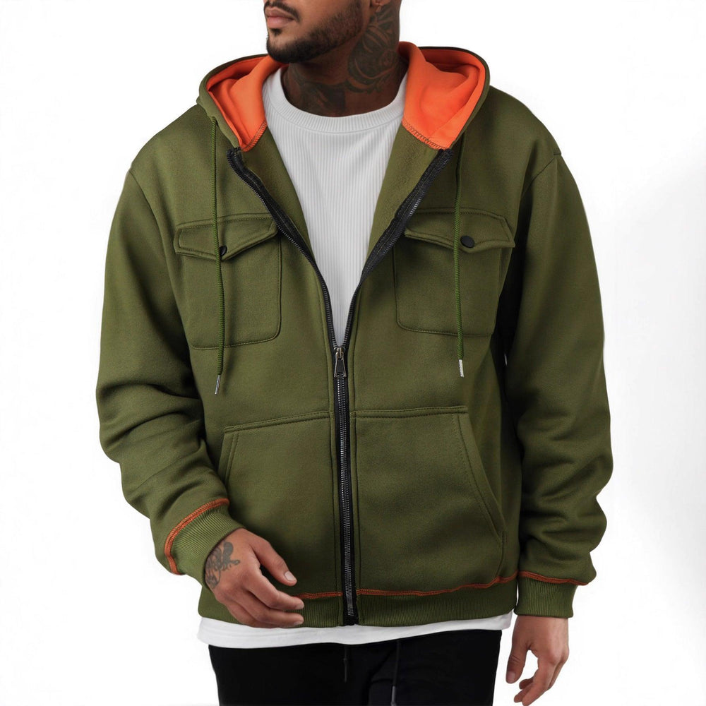 Suéter casual con cremallera para hombre de talla grandeEX-STOCK Canada