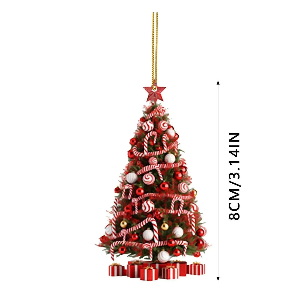 Christmas Tree Pendant Holiday Decoration Acrylic Flat Decorations - EX-STOCK Canada