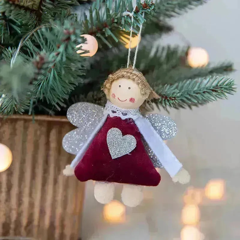 Décorations de Noël pendantes en peluche