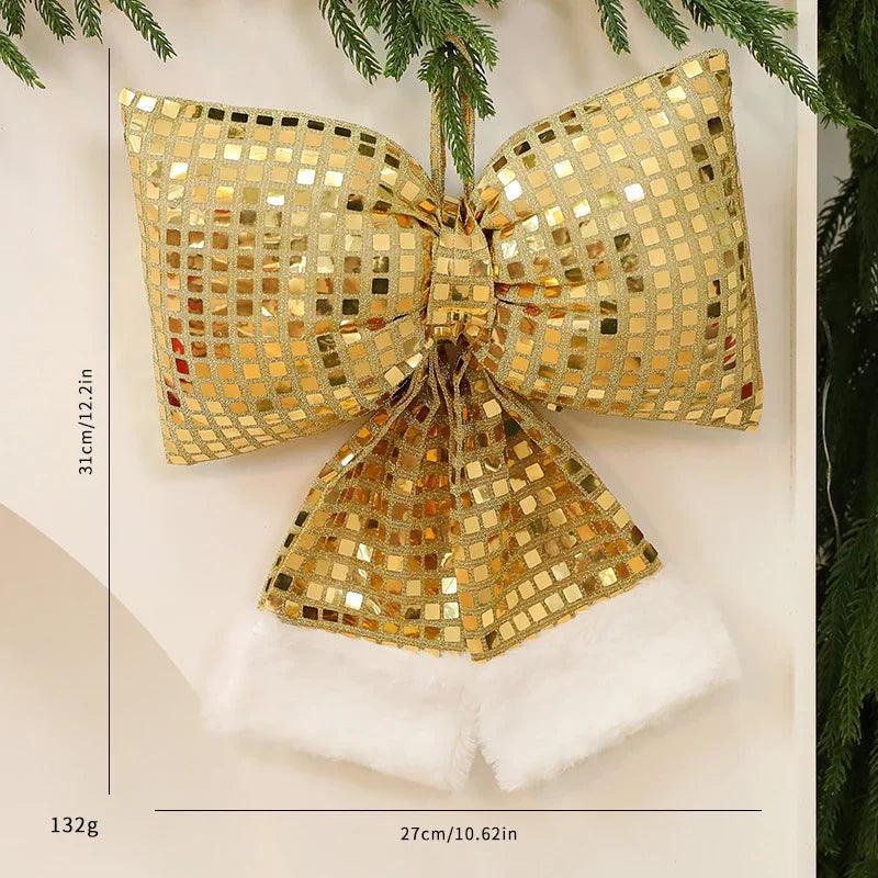 Mirror Bow Christmas Tree Decoration EX-STOCK Canada