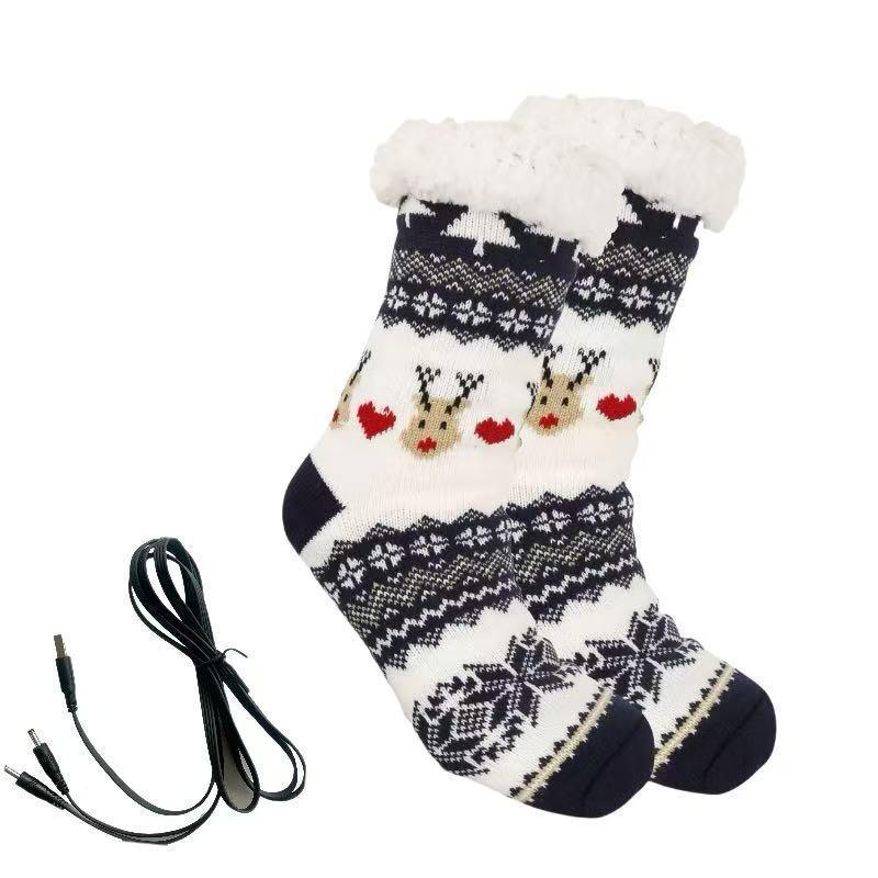 USB Electric Heating Warm Thickened Heating Room Socks EX-STOCK Canada